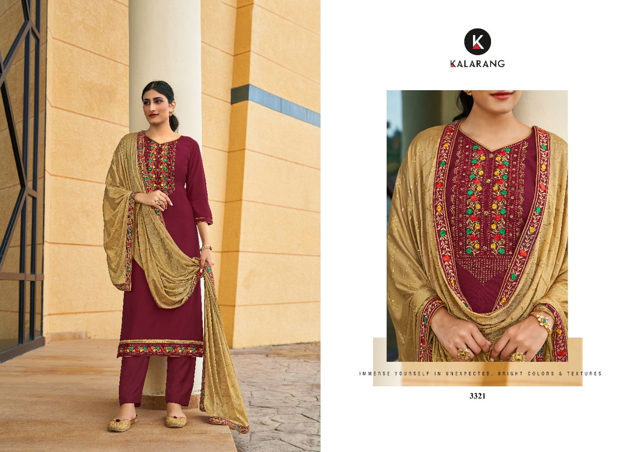 Kalarang Jannat Fancy Festive Wear Embroidery Designer Salwar Kameez
